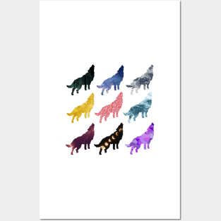 Wolf Pattern Posters and Art